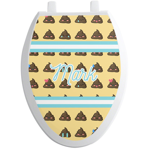 Poop Emoji Toilet Seat Decal Elongated
