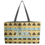 Poop Emoji Beach Totes Bag - w/ Black Handles (Personalized)
