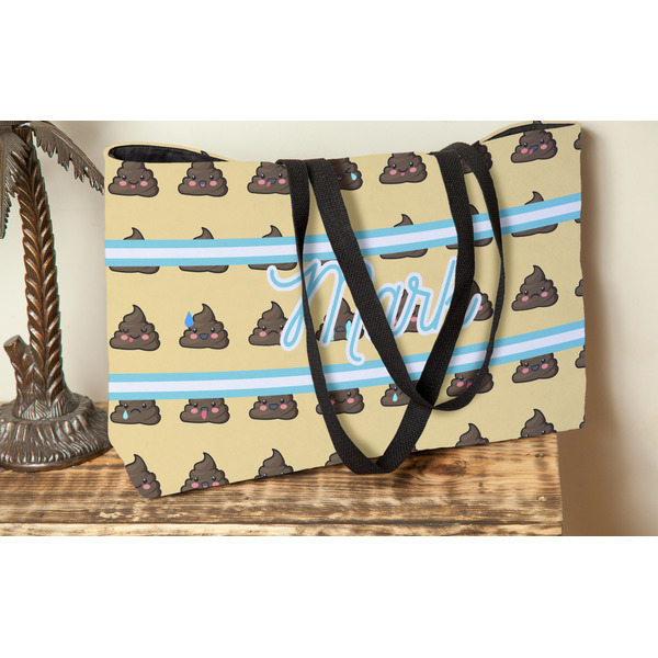 Poop Emoji Tote w/Black Handles - Lifestyle View