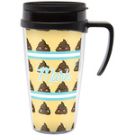 Poop Emoji Acrylic Travel Mug with Handle (Personalized)