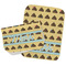 Poop Emoji Two Rectangle Burp Cloths - Open & Folded