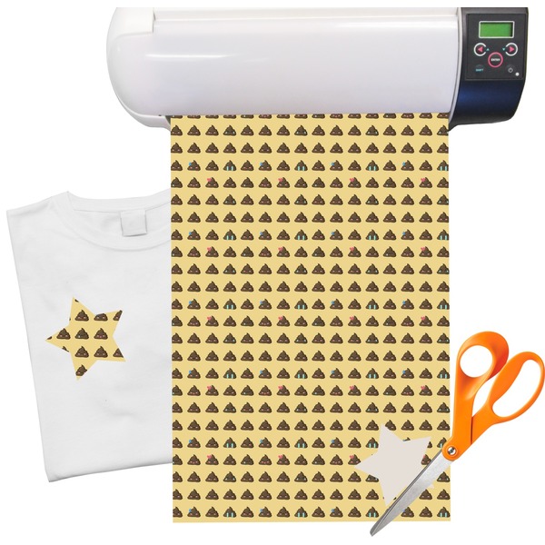 Custom Poop Emoji Heat Transfer Vinyl Sheet (12"x18")