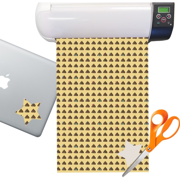 Custom Poop Emoji Sticker Vinyl Sheet (Permanent)