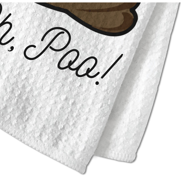 Poop Emoji Waffle Weave Towel - Closeup of Material Image