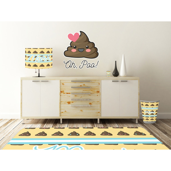 Poop Emoji Wall Graphic Decal Wooden Desk