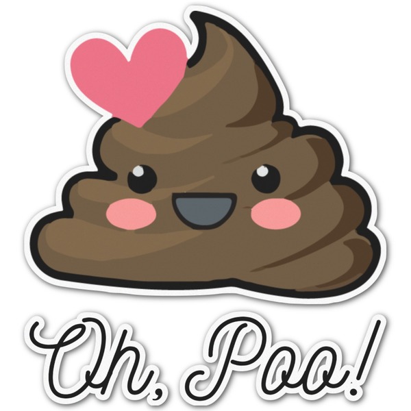 Custom Poop Emoji Graphic Decal - Large (Personalized)
