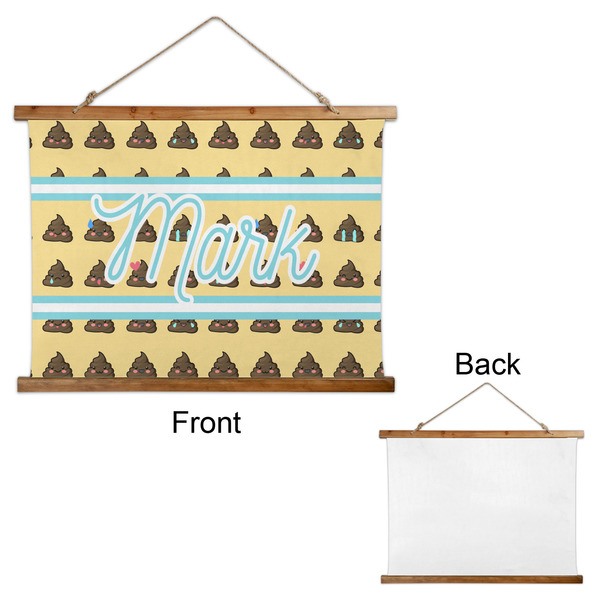 Poop Emoji Wall Hanging Tapestry - Landscape - APPROVAL