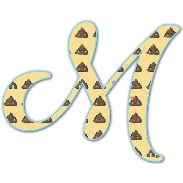 Custom Poop Emoji Letter Decal - Large (Personalized)