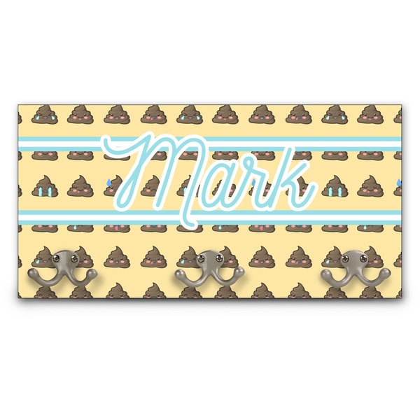 Custom Poop Emoji Wall Mounted Coat Rack (Personalized)
