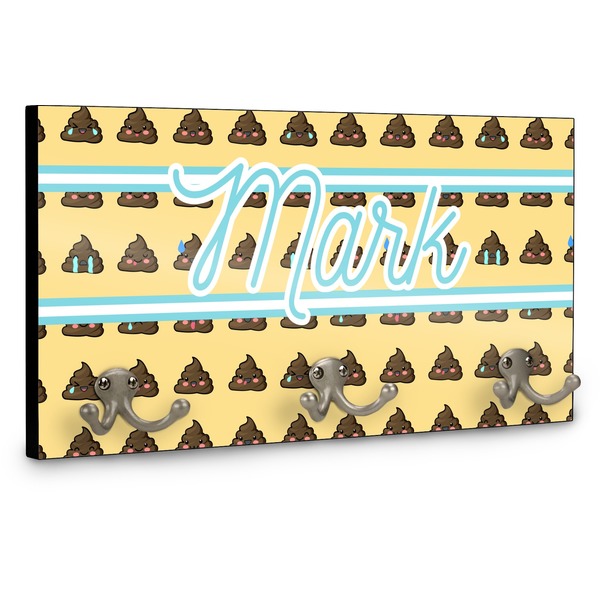 Poop Emoji Wall Mounted Coat Hanger - Side View