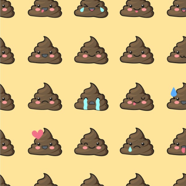 Custom Poop Emoji Wallpaper & Surface Covering (Peel & Stick 24"x 24" Sample)