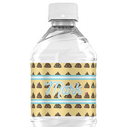 Poop Emoji Water Bottle Labels - Custom Sized (Personalized)