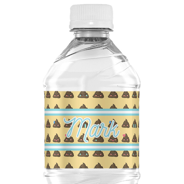 Custom Poop Emoji Water Bottle Labels - Custom Sized (Personalized)