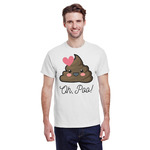 Poop Emoji T-Shirt - White - 2XL (Personalized)