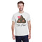 Poop Emoji White Crew T-Shirt on Model - Front