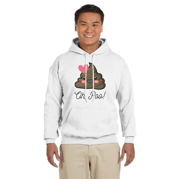 Custom Poop Emoji Hoodie - White (Personalized)