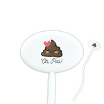 Poop Emoji Oval Stir Sticks (Personalized)