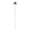Poop Emoji White Plastic 7" Stir Stick - Round - Single Stick