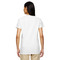 Poop Emoji White V-Neck T-Shirt on Model - Back