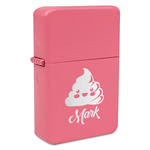 Poop Emoji Windproof Lighter - Pink - Double Sided (Personalized)