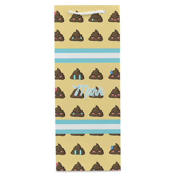 Poop Emoji Wine Gift Bag - Matte - Front