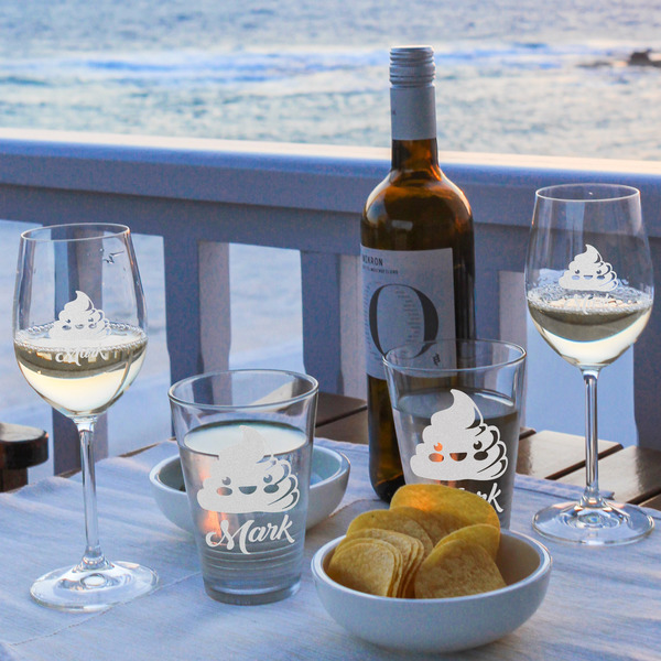 Poop Emoji Wine Glasses - Lifestyle (UPDATE)