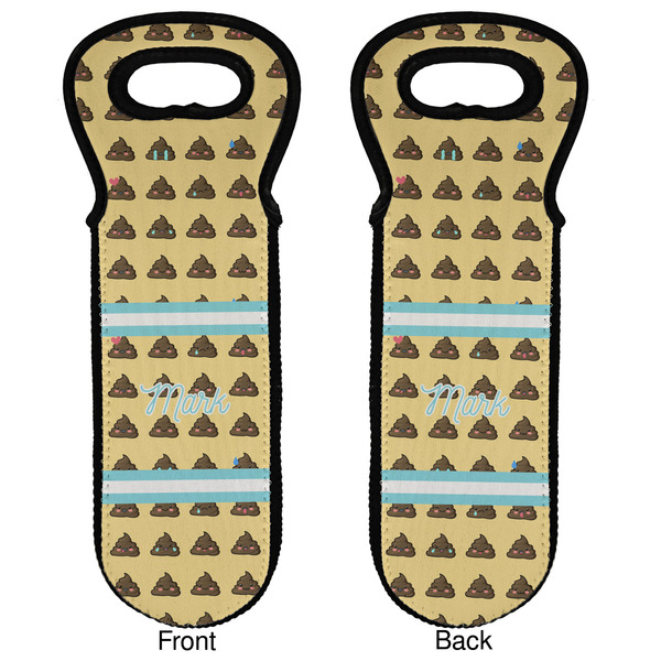 Poop Emoji Wine Tote Front & Back