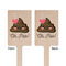 Poop Emoji Wooden 6.25" Stir Stick - Rectangular - Double Sided - Front & Back