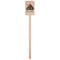Poop Emoji Wooden 6.25" Stir Stick - Rectangular - Single Stick