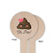 Poop Emoji Wooden 6" Food Pick - Round - Single Sided - Front & Back