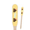 Poop Emoji Wooden Food Pick - Paddle - Closeup