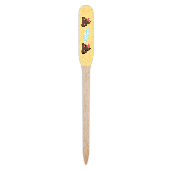 Poop Emoji Wooden Food Pick - Paddle - Single Pick
