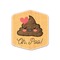 Poop Emoji Wooden Sticker - Main