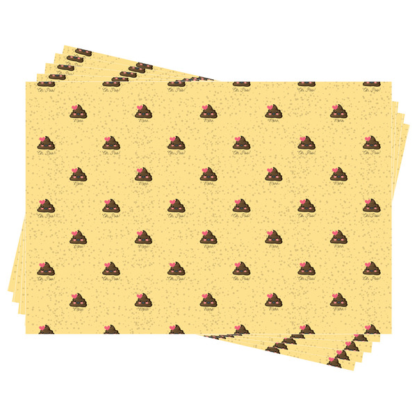 Poop Emoji Wrapping Paper - Front & Back - Sheets Approval