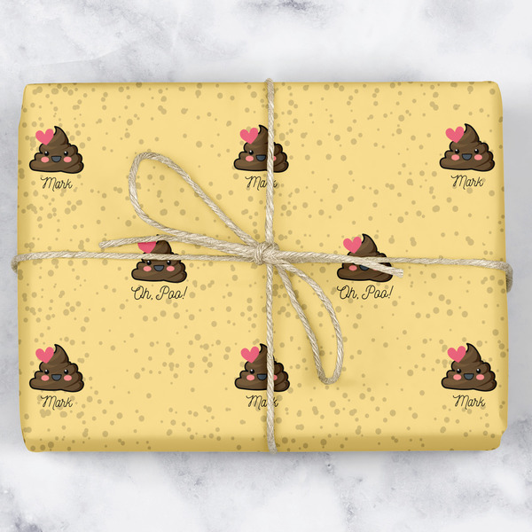 Custom Poop Emoji Wrapping Paper (Personalized)