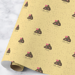 Poop Emoji Wrapping Paper Roll - Large - Matte (Personalized)