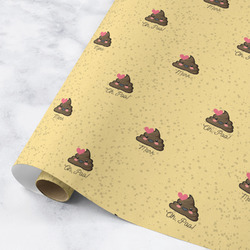 Poop Emoji Wrapping Paper Roll - Medium - Matte (Personalized)