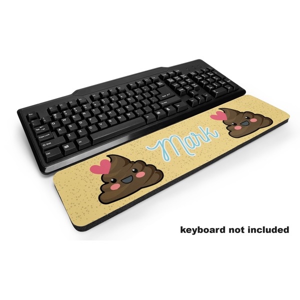 Custom Poop Emoji Keyboard Wrist Rest (Personalized)