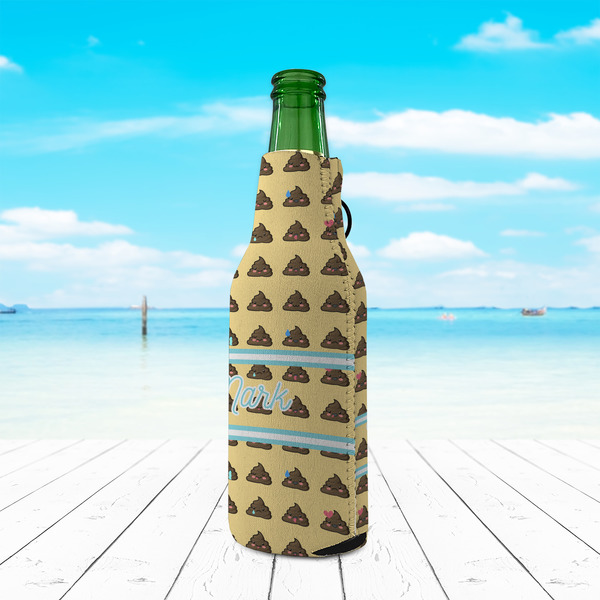 Poop Emoji Zipper Bottle Cooler - LIFESTYLE