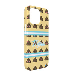 Poop Emoji iPhone Case - Plastic - iPhone 13 (Personalized)