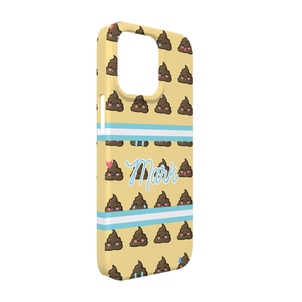 Custom Poop Emoji iPhone Case - Plastic - iPhone 13 (Personalized)