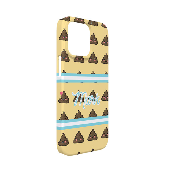 Custom Poop Emoji iPhone Case - Plastic - iPhone 13 Mini (Personalized)