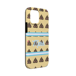 Poop Emoji iPhone Case - Rubber Lined - iPhone 13 Mini (Personalized)