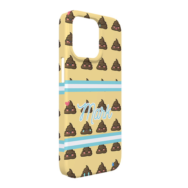 Custom Poop Emoji iPhone Case - Plastic - iPhone 13 Pro Max (Personalized)