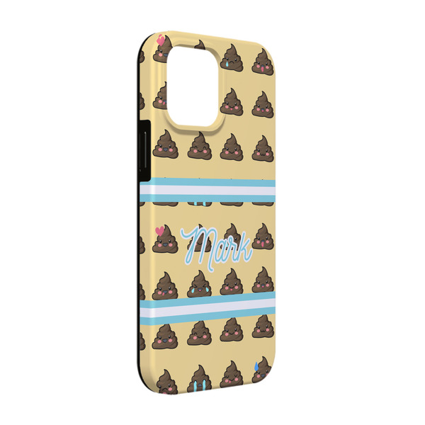 Custom Poop Emoji iPhone Case - Rubber Lined - iPhone 13 (Personalized)