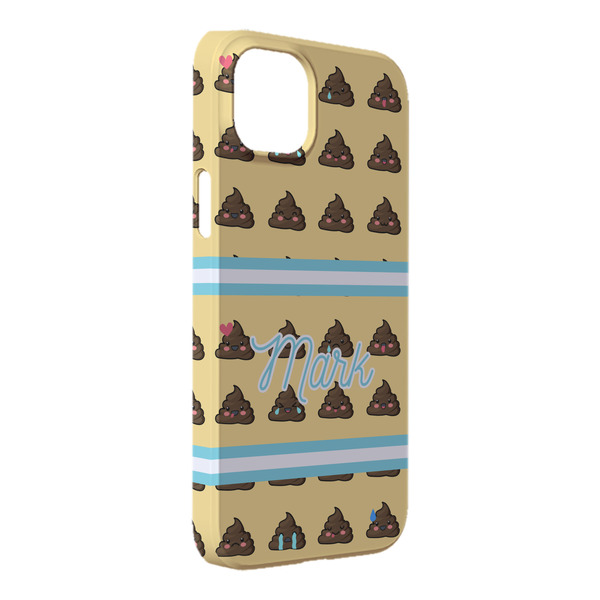 Custom Poop Emoji iPhone Case - Plastic - iPhone 14 Pro Max (Personalized)