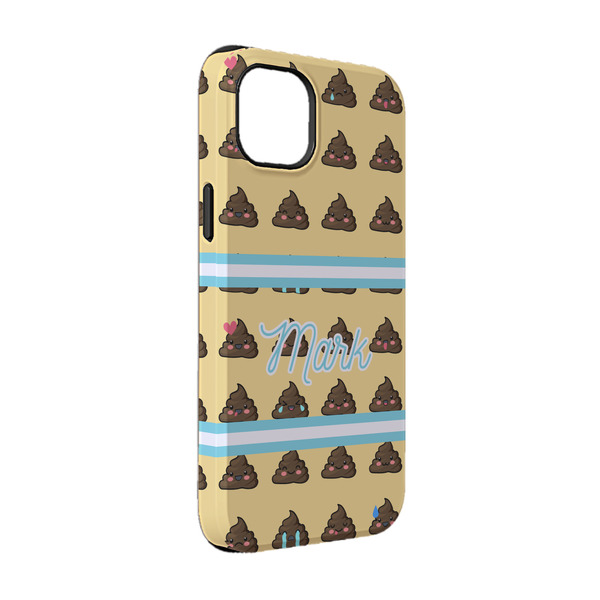 Custom Poop Emoji iPhone Case - Rubber Lined - iPhone 14 (Personalized)