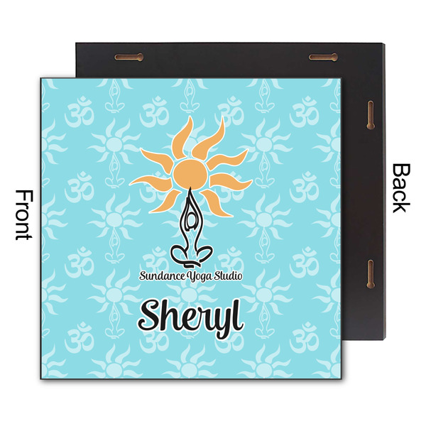Sundance Yoga Studio 12x12 Wood Print - Front & Back View