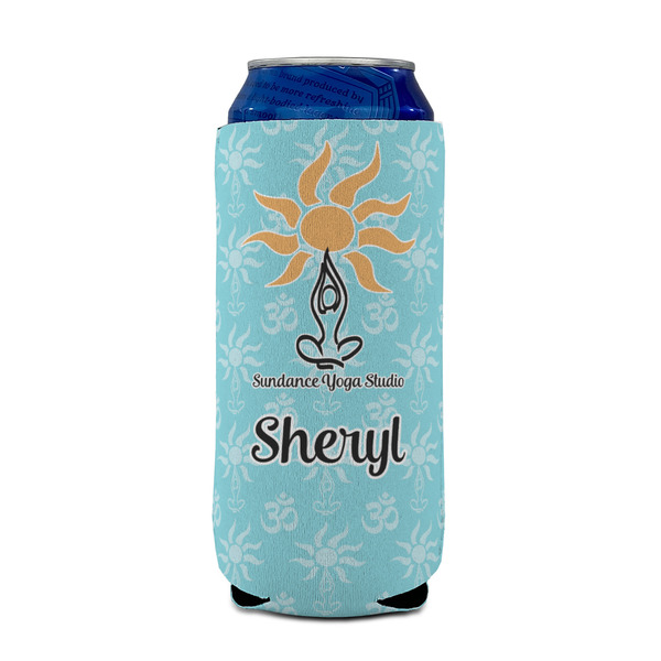 Sundance Yoga Studio 16oz Can Sleeve - FRONT (on can)