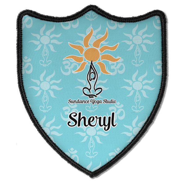 Custom Sundance Yoga Studio Iron On Shield Patch B w/ Name or Text